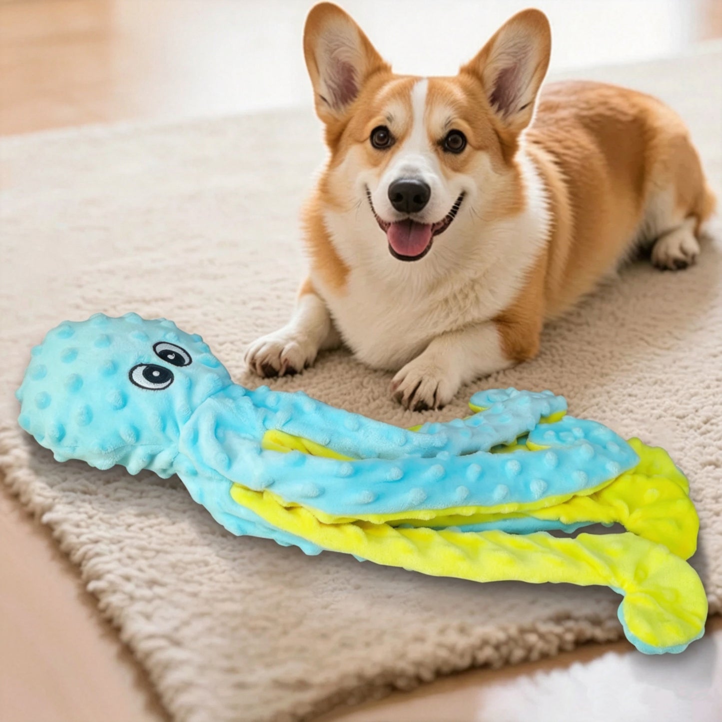 Octopus Plush Dog Toy β Soft, Squeaky & Bite-Resistant