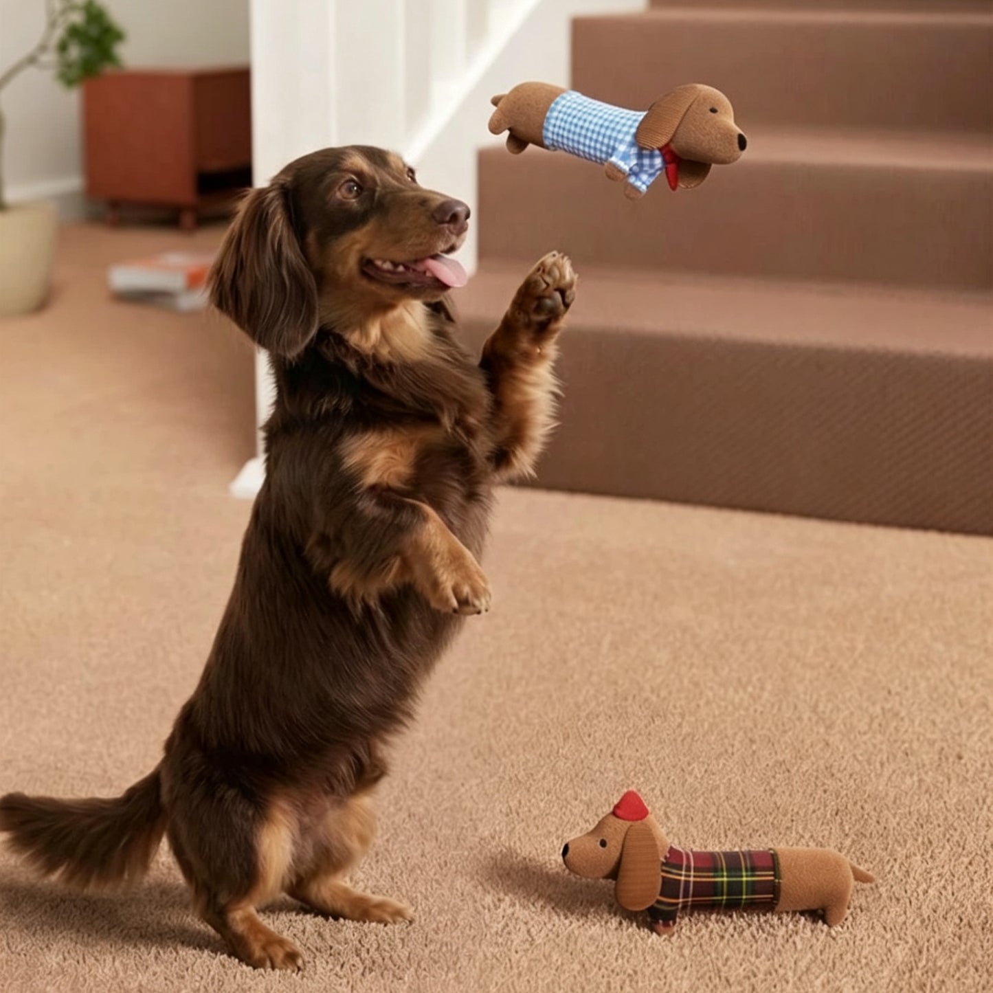 Dachshund Companion Squeaky Dog Toy