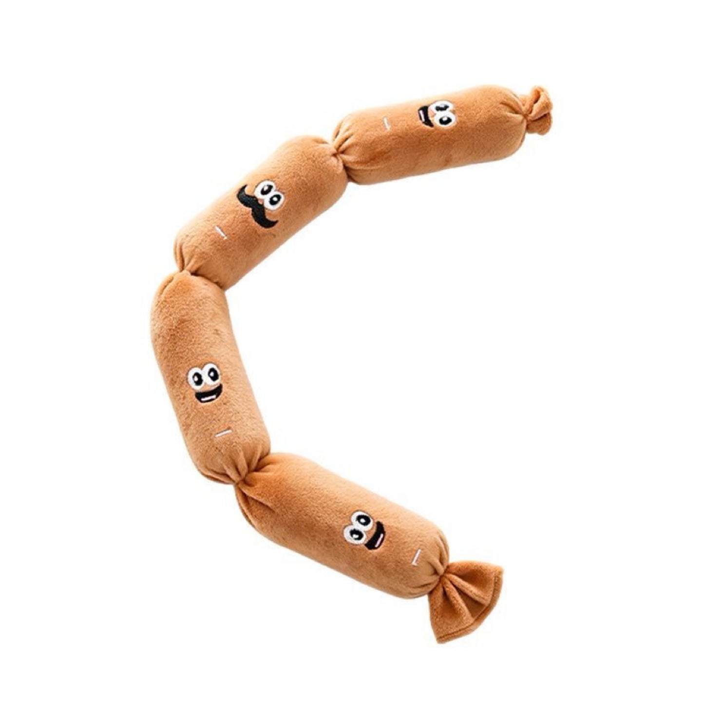 4-Section Squeaky Sausage Dog Toy